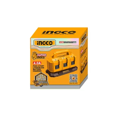Ingco Ταχυφορτιστής 6 Θέσεων 6x20V 4A FCLI2064