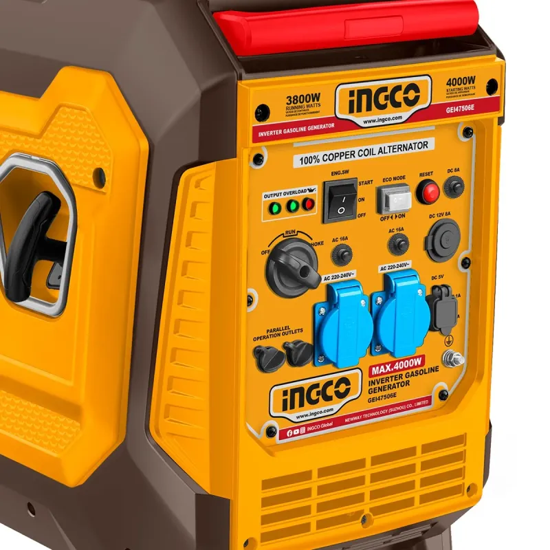 Ingco Γεννήτρια Inverter Βαλιτσάκι Βενζίνης 4kW 5kVA 5HP GEI47506E