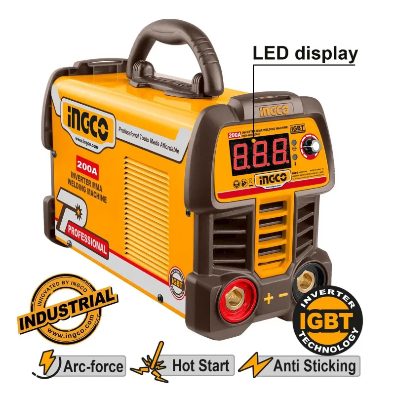 INGCO Ηλεκτροκόλληση Inverter 200Α MMA MMA20069E