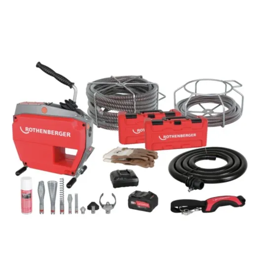 ROTHENBERGER Αποφρακτικό Μηχάνημα R600 VarioClean + σπιράλ/σετ εργαλείων 1000003346