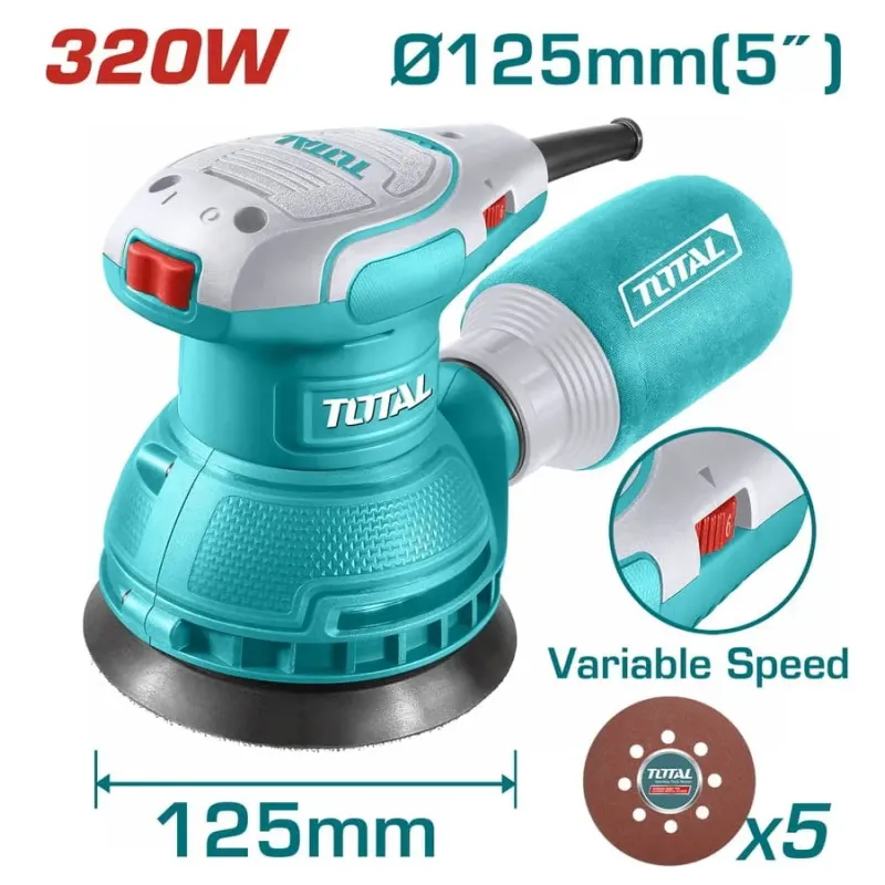Total Επαγγ. Εκκεντρο Τριβειο Χουφτας 320W / Φ-125Mm (Tf2131256)