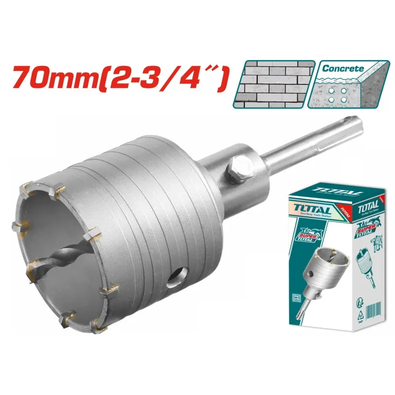 Total Διαμαντοκορωνα Μπετου Sds - Plus 70Mm (Tac430701)