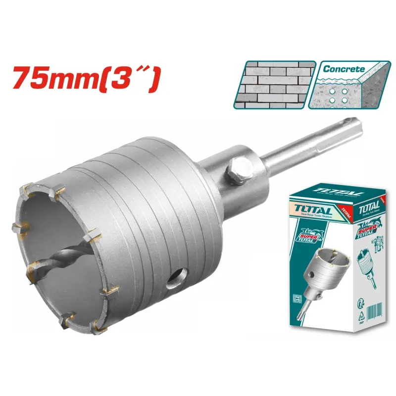 Total Διαμαντοκορωνα Μπετου Sds - Plus 75Mm (Tac430751)