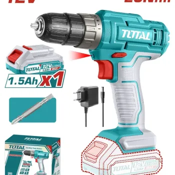 Total Δραπανοκατσαβιδο Μπατ. Li-Ion 12V / 1.5Ah / 20Nm / 1 Μπατ (Tdli1218)