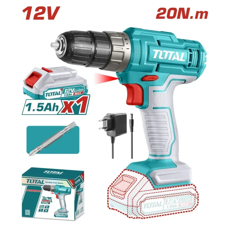 Total Δραπανοκατσαβιδο Μπατ. Li-Ion 12V / 1.5Ah / 20Nm / 1 Μπατ (Tdli1218)
