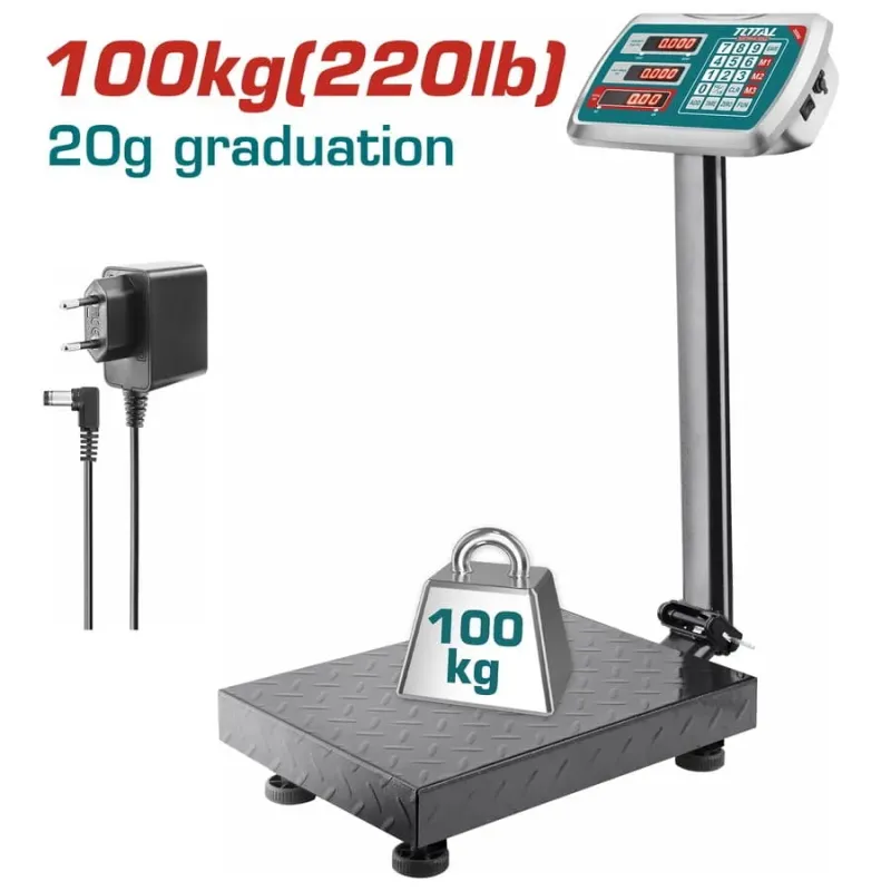 Total Ηλεκτρονικη Ζυγαρια 100Kg (Tesa31001)