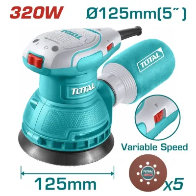Total Επαγγ. Εκκεντρο Τριβειο Χουφτας 320W / Φ-125Mm (Tf2131256)
