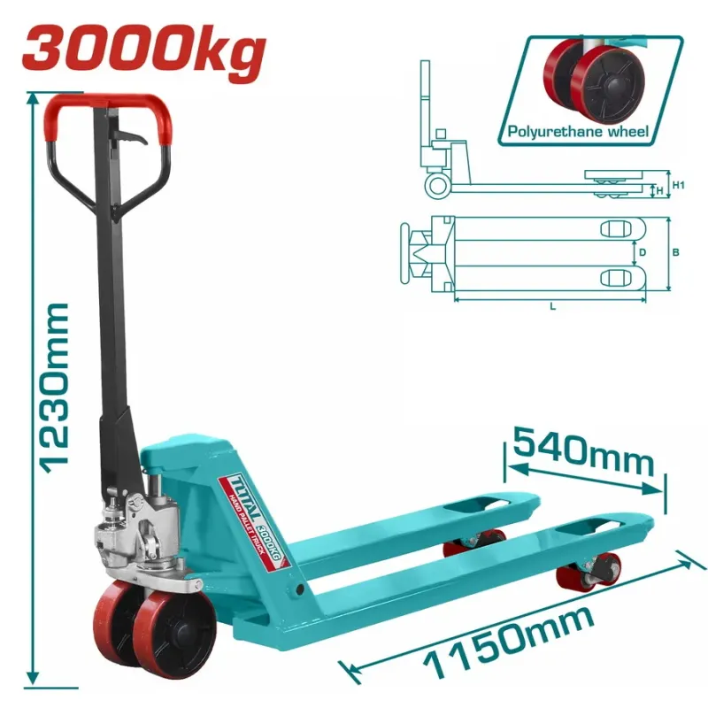 TOTAL ΕΠΑΓΓΕΛΜΑΤΙΚΟ ΠΑΛΕΤΟΦΟΡΟ 3.000Kg (THT301301)