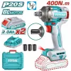 Total Μπουλονοκλειδο Μπαταρίας Li-Ion 20V / 2Ah / 400Nm / 2 Μπαταριες (Tiwli2040E)