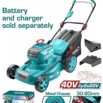 Total Μηχανη Γκαζον Μπαταρίας Li-Ion 2X20V / 46Cm (Tlmli20185)