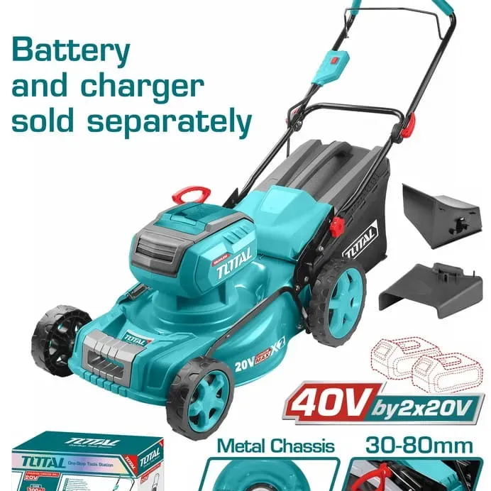 Total Μηχανη Γκαζον Μπαταρίας Li-Ion 2X20V / 46Cm (Tlmli20185)