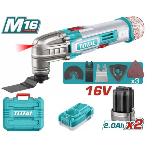 TOTAL ΕΠΑΓΓΕΛΜΑΤΙΚΟ ΠΟΛΥΕΡΓΑΛΕΙΟ ΜΠΑΤΑΡΙΑΣ Li-ion 16V / 2Ah / 2 ΜΠΑΤΑΡΙΕΣ (TMLI16222E)