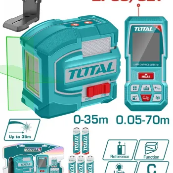 TOTAL ΑΛΦΑΔΙ ΑΥΤΟ-ΟΡΙΖΟΝΤΙΟΥΜΕΝΟ LASER + ΜΕΤΡΗΤΗΣ ΑΠΟΣΤ. LASER 70m ONE PROMOTION (TOSLL0401)