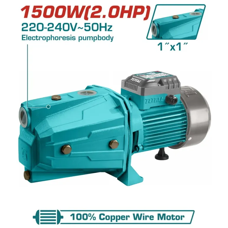 Total Αντλια Επιφανειας Αυτομ. Αναρροφησης 1.500W (Twp315006)