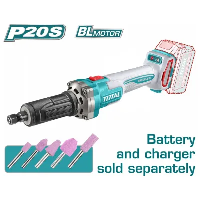 TOTAL ΕΠΑΓΓ. ΛΕΙΑΝΤΗΡΑΣ ΙΣΙΟΣ ΜΠΑΤ. Li-ion 20V ΧΩΡΙΣ ΜΠΑΤ & ΦΟΡΤΙΣΤΗ BL Motor (TDGLI2001)