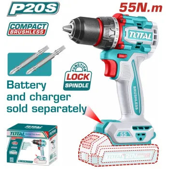 TOTAL ΕΠΑΓΓ. ΔΡΑΠΑΝΟΚΑΤΣΑΒΙΔΟ ΜΠΑΤ. Li-ion 20V / 55Nm BL Motor ΧΩΡΙΣ ΜΠΑΤ & ΦΟΡΤΙΣΤΗ (TDLI205581)