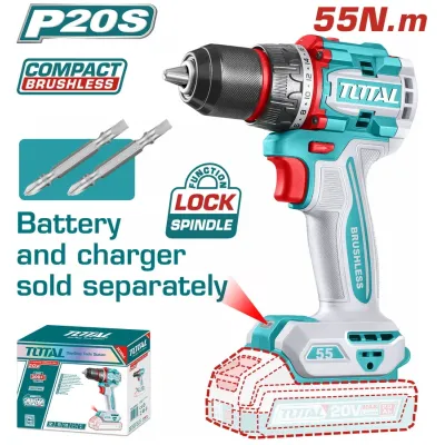 TOTAL ΕΠΑΓΓ. ΔΡΑΠΑΝΟΚΑΤΣΑΒΙΔΟ ΜΠΑΤ. Li-ion 20V / 55Nm BL Motor ΧΩΡΙΣ ΜΠΑΤ & ΦΟΡΤΙΣΤΗ (TDLI205581)