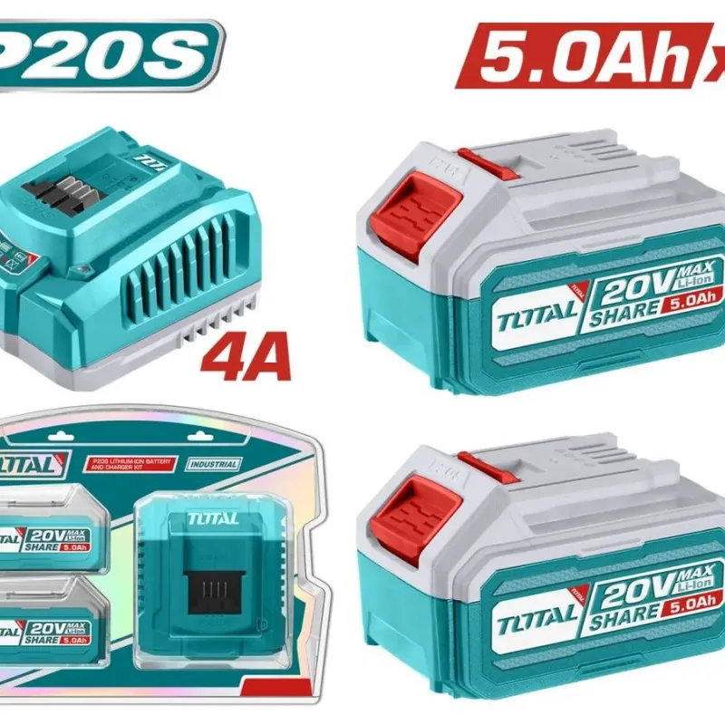 TOTAL ΕΠΑΓΓ. ΣΕΤ 2τεμ ΜΠΑΤ. TFBLI2053 Li-ion 20V/5Ah + 1τεμ ΤΑΧΥΦΟΡΤΙΣΤΗΣ TFCLI20411E (TFBCPK2513E)