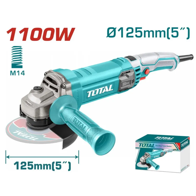 TOTAL ΕΠΑΓΓ. ΓΩΝΙΑΚΟΣ ΛΕΙΑΝΤΗΡΑΣ 1.100W - 125mm (TG11012556E)