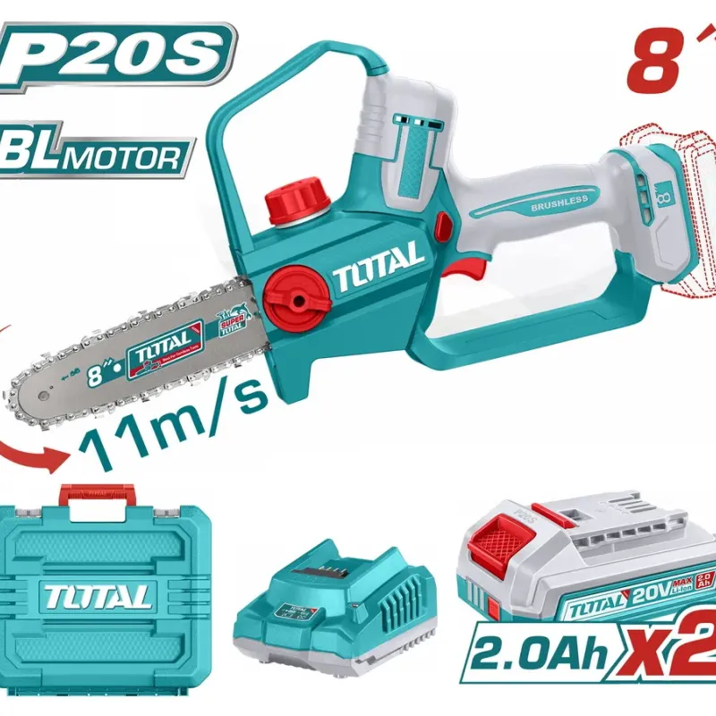 TOTAL ΕΠΑΓΓ. ΣΕΤ ΑΛΥΣΟΠΡΙΟΝΟ ΚΛΑΔ ΜΠΑΤ Li-ion 20V / 8