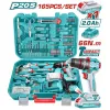 TOTAL ΕΠΑΓΓ. ΣΕΤ ΔΡΑΠ/ΒΙΔΟ ΚΡΟΥΣΤΙΚΟ ΜΠΑΤ. Li-ion 20V/2Ah/66Nm/1 ΜΠΑΤ BL Motor 165ΤΕΜ (THKTHP11652E)