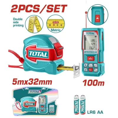 TOTAL ΕΠΑΓΓ. ΣΕΤ ΜΕΤΡΗΤΗΣ ΑΠΟΣΤ. LASER 100m 2ΤΕΜ (TOS250902M)