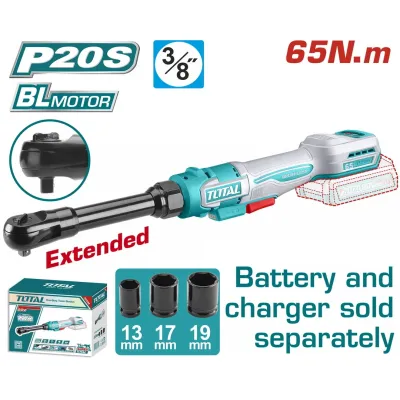 TOTAL ΕΠΑΓΓ. ΚΑΣΤΑΝΙΑ ΜΑΚΡΙΑ 3/8" / 65Nm ΜΠΑΤ. Li-ion 20V ΧΩΡΙΣ ΜΠΑΤΑΡΙΑ & ΦΟΡΤΙΣΤΗ (TDRLI206529)