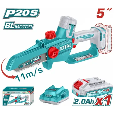 TOTAL ΕΠΑΓΓ. ΣΕΤ ΑΛΥΣΟΠΡΙΟΝΟ ΚΛΑΔΕΥΤΙΚΟ ΜΠΑΤ. Li-ion 20V / 5" / 2Ah / 1 ΜΠΑΤ BL Motor (TGSLI20561E)