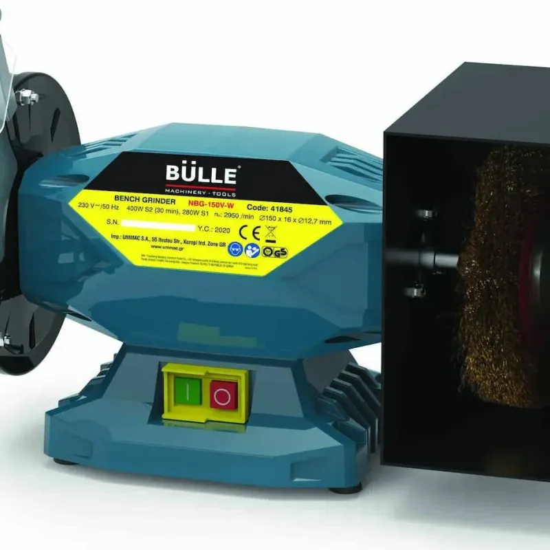 BULLE ΔΙΔΥΜΟΣ ΤΡΟΧΟΣ ΠΑΓΚΟΥ ΜΕ ΒΟΥΡΤΣΑ 400W 150MM 41845