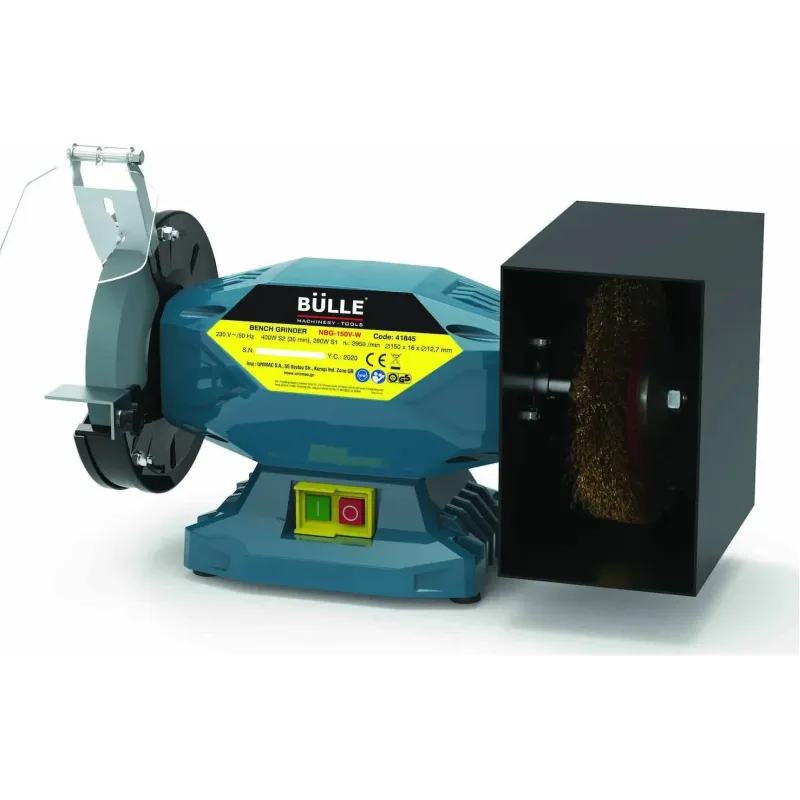 BULLE ΔΙΔΥΜΟΣ ΤΡΟΧΟΣ ΠΑΓΚΟΥ ΜΕ ΒΟΥΡΤΣΑ 400W 150MM 41845