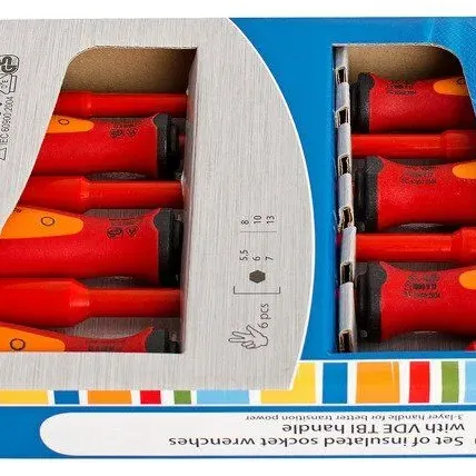UNIOR Συλλογή από μονωμένα κατσαβίδια καρυδάκι με χειρολαβή VDE TBI 617050