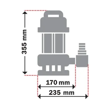 KRAFT ΑΝΤΛΙΑ ΥΠΟΒΡΥΧΙΑ ΑΚΑΘΑΡΤΩΝ 1100W ΙΝΟΧ 43533