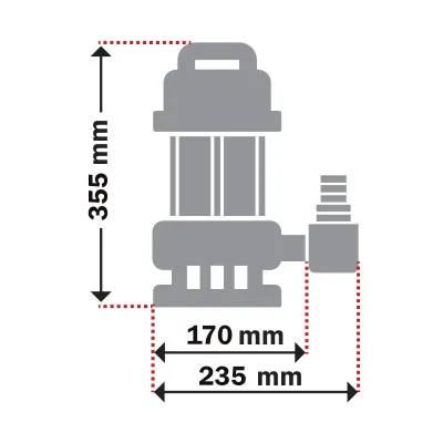 KRAFT ΑΝΤΛΙΑ ΥΠΟΒΡΥΧΙΑ ΑΚΑΘΑΡΤΩΝ 1100W ΙΝΟΧ 43533