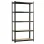 UNIMAC ΡΑΦΙΕΡΑ ΜΕΤΑΛΛΙΚΗ 90x40x180 ΜΑΥΡΗ 175kg 5 ΡΑΦΙΑ MDF 610416