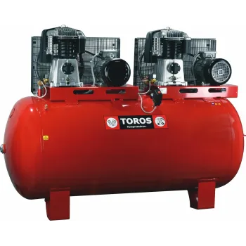 TOROS ΑΕΡΟΣΥΜΠΙΕΣΤΗΣ ME 2 ΚΕΦΑΛΕΣ ΜΕ ΙΜΑΝΤΑ 900LIT/20HP-(10+10)HP ΜΕ ΠΙΝΑΚΑ Υ/Δ 602075