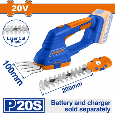 WADFOW ΨΑΛΙΔΙ ΓΚΑΖΟΝ & ΘΑΜΝΩΝ ΜΠΑΤΑΡΙΑΣ Li-ion 20V ΧΩΡΙΣ ΜΠΑΤΑΡΙΑ & ΦΟΡΤΙΣΤΗ (WJC1520)