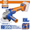 WADFOW ΓΩΝΙΑΚΟΣ ΤΡΟΧΟΣ 125mm ΜΠΑΤ. Li-ion 20V ΧΩΡΙΣ ΜΠΑΤΑΡΙΑ & ΦΟΡΤΙΣΤΗ (WLAPB530)