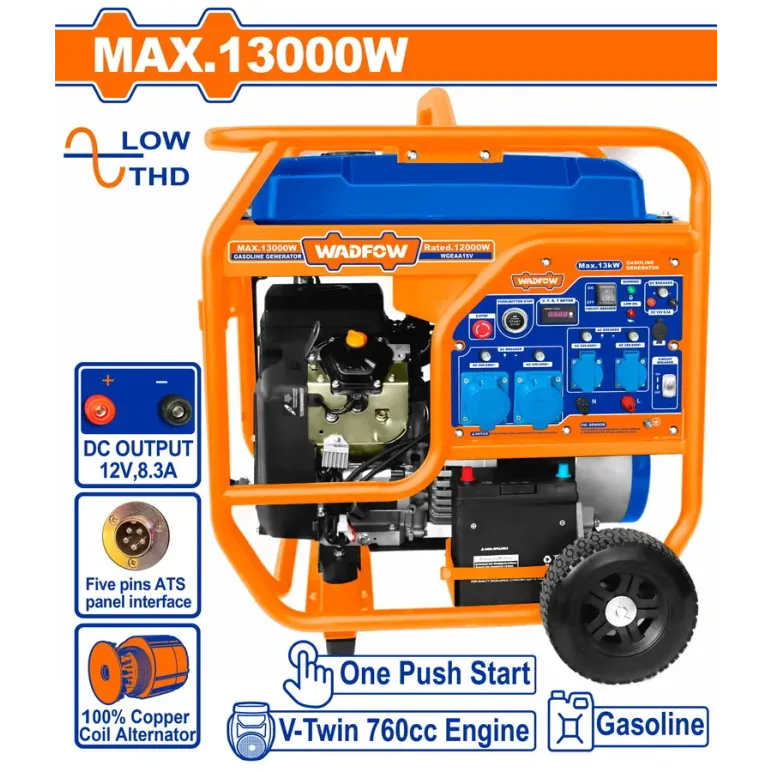 WADFOW ΗΛΕΚΤΡΟΓΕΝΝΗΤΡΙΑ ΒΕΝΖΙΝΗΣ 13.000W (WGEAA15V)