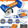 WADFOW MINI ΓΩΝΙΑΚΟΣ ΤΡΟΧΟΣ ΜΠΑΤ. Li-ion 20V / 2Ah / 1 ΜΠΑΤΑΡΙΑ (WLAP573)