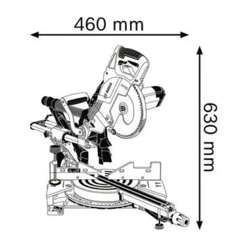 BOSCH Σταθερό φαλτσοπρίονο Radial GCM 8 SJL 0601B19100