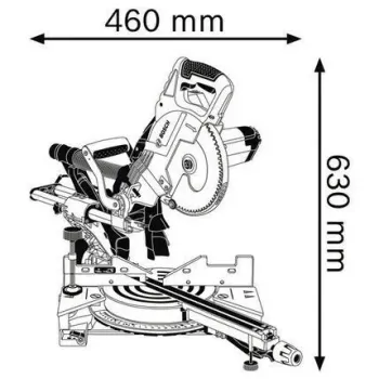 BOSCH Σταθερό φαλτσοπρίονο Radial GCM 8 SJL 0601B19100