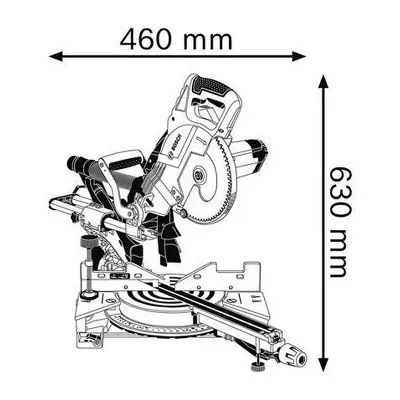 BOSCH Σταθερό φαλτσοπρίονο Radial GCM 8 SJL 0601B19100