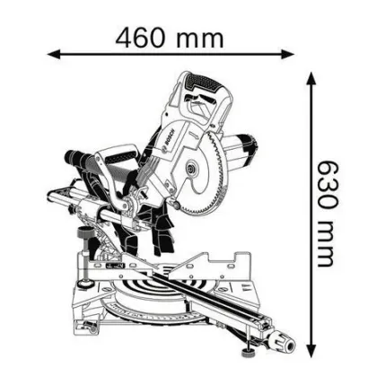 BOSCH Σταθερό φαλτσοπρίονο Radial GCM 8 SJL 0601B19100
