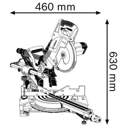 BOSCH Σταθερό φαλτσοπρίονο Radial GCM 8 SJL 0601B19100