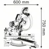 BOSCH GCM 12 SDE Σταθερό φαλτσοπρίονο Radial 0601B23100