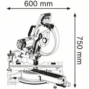 BOSCH GCM 12 SDE Σταθερό φαλτσοπρίονο Radial 0601B23100