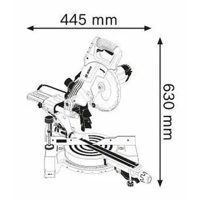 BOSCH GCM 800 SJ Σταθερό φαλτσοπρίονο Radial 0601B19000