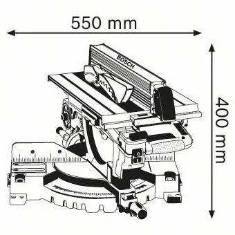 BOSCH GTM 12 JL Φαλτσοπρίονο διπλής κοπής 0601B15001