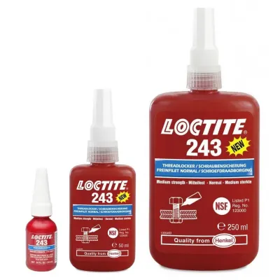 LOCTITE 243 Αναεροβικο Ασφαλιστικό Μεσαίου Βαθμού Συγκράτησης 250ml 