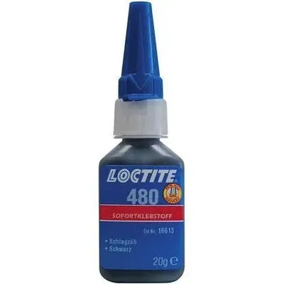 LOCTITE 480 Κόλλα Στιγμής Ανθεκτική σε Κρούσεις (μαύρη) 20g  κουτι 12 τμχ